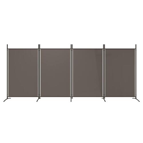 4-panels rumdeler 346x180 cm stof antracitgrå