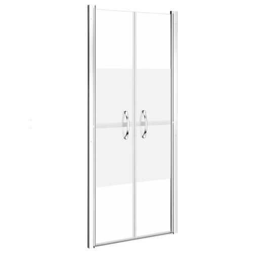 Brusedør 96x190 cm delvist matteret sikkerhedsglas
