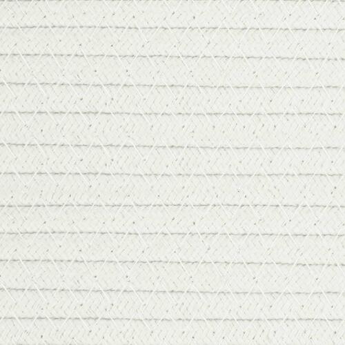 Opbevaringskurv Ø40x25 cm bomuld beige og hvid