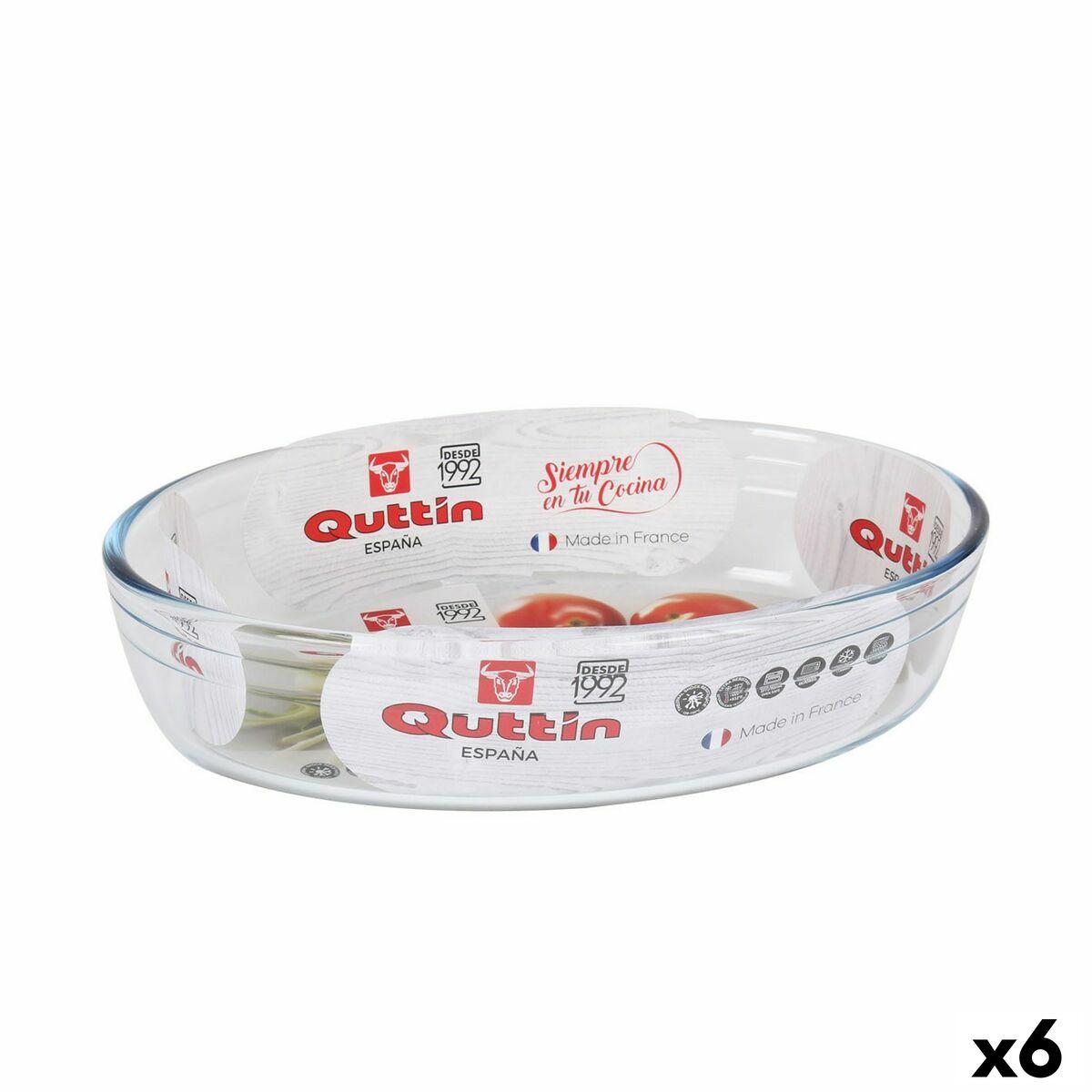 Ovn Fad Quttin Glas Oval 1,8 L 26,2 x 17,8 x 6,1 cm (6 enheder)