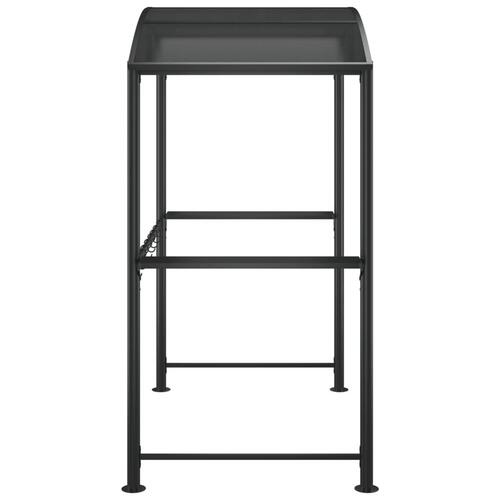 Grillpavillon med sidehylder 210x114x230 cm stål antracitgrå