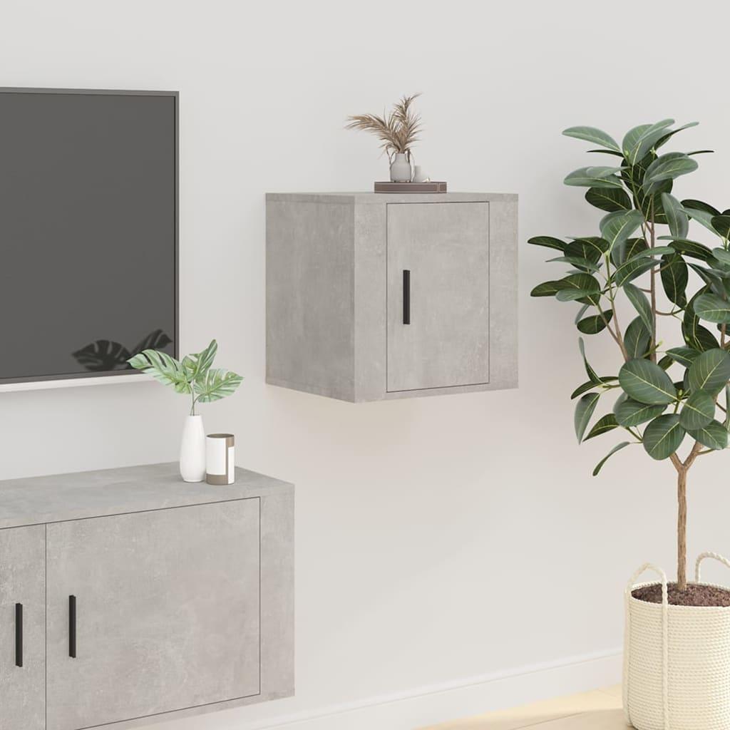 Væghængt tv-skab 40x34,5x40 cm betongrå