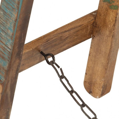 Gulvlampe E27 i massivt mangotræ - flerfarvet, industriel stil