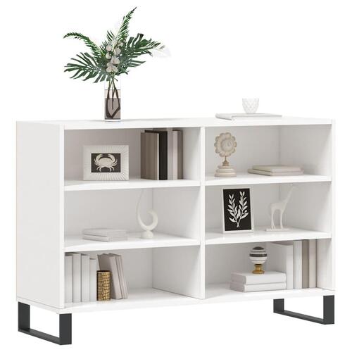 Skænk 103,5x35x70 cm konstrueret træ hvid højglans