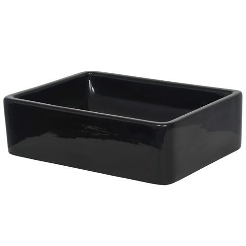 Håndvask keramik rektangulær sort 41 x 30 x 12 cm