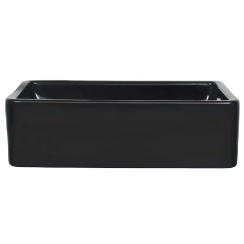 Håndvask keramik rektangulær sort 41 x 30 x 12 cm