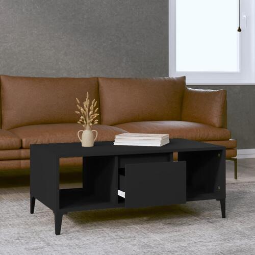 Sofabord 90x50x36,5 cm konstrueret træ sort