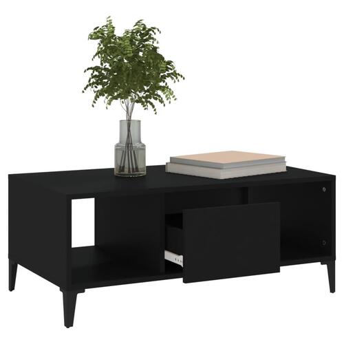 Sofabord 90x50x36,5 cm konstrueret træ sort