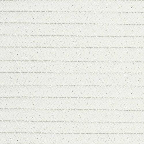 Vasketøjskurv Ø60x36 cm bomuld beige og hvid