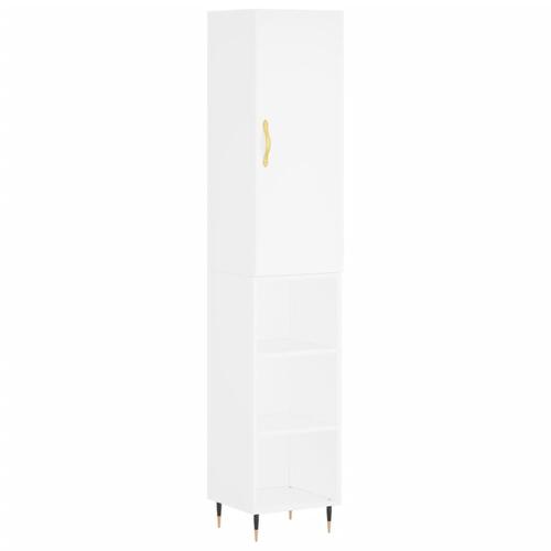 Skab 34,5x34x180 cm konstrueret træ hvid