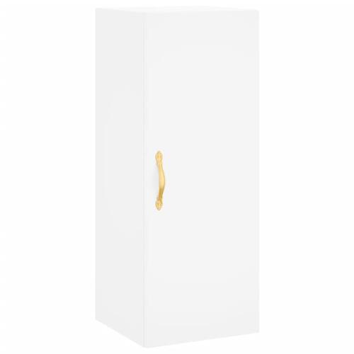 Skab 34,5x34x180 cm konstrueret træ hvid