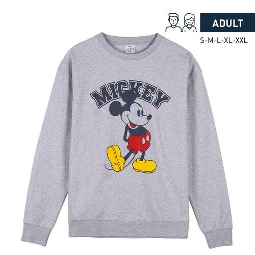 Unisex Sweaters uden Hætte Mickey Mouse Grå M