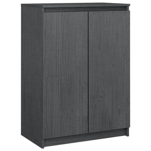 Skænk 60x36x84 cm massivt fyrretræ grå