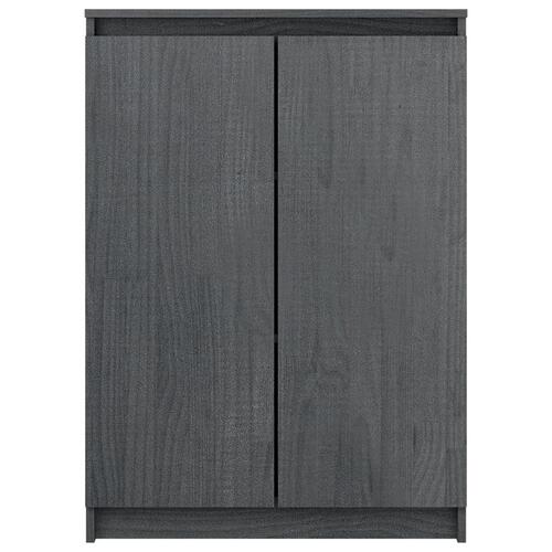 Skænk 60x36x84 cm massivt fyrretræ grå