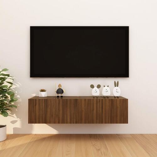 Væghængte tv-skabe 4 stk. 30,5x30x30 cm brun egetræ