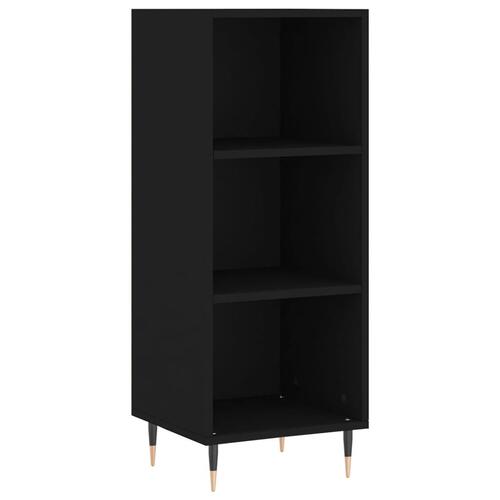 Skab 34,5x34x180 cm konstrueret træ sort