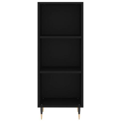 Skab 34,5x34x180 cm konstrueret træ sort