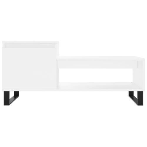 Sofabord 100x50x45 cm konstrueret træ hvid