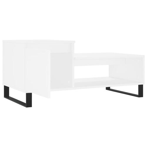 Sofabord 100x50x45 cm konstrueret træ hvid