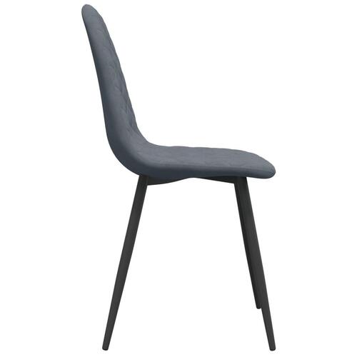 Spisebordsstole 4 stk. velour mørkegrå