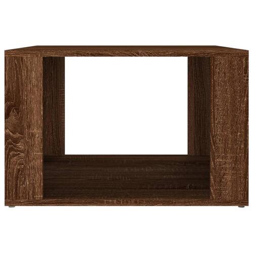 Sengebord 57x55x36 cm konstrueret træ brun egetræsfarve