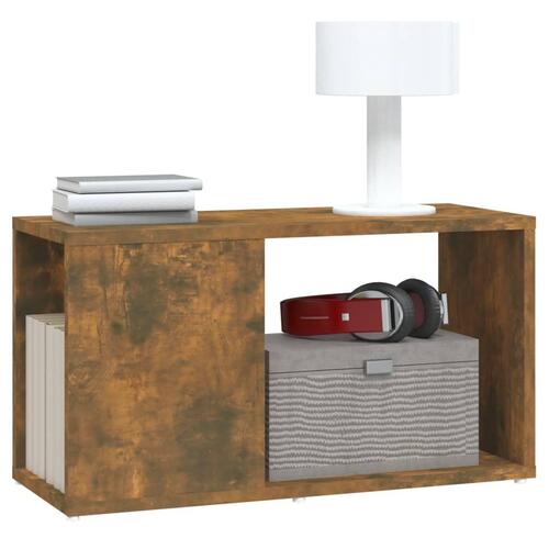 Tv-bord 60x24x32 cm konstrueret træ røget egetræsfarve