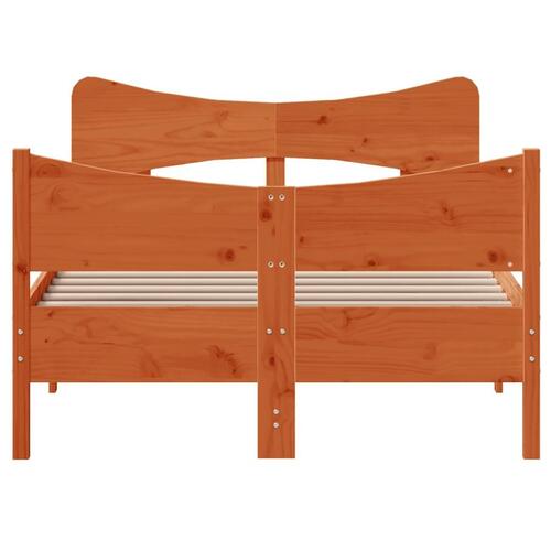 Sengeramme uden madras 120x200 cm massivt fyrretræ gyldenbrun