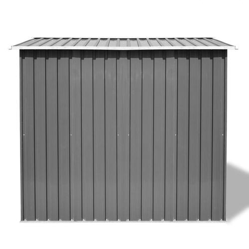 Opbevaringsskur til haven 257x205x178 cm metal grå