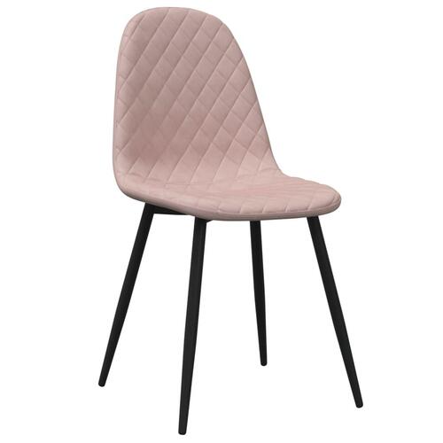 Spisebordsstole 4 stk. velour lyserød