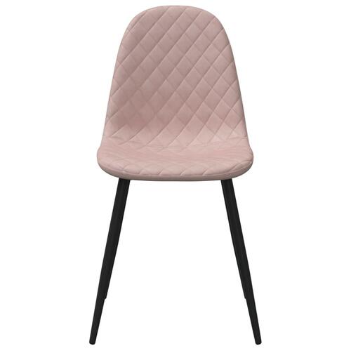 Spisebordsstole 4 stk. velour lyserød
