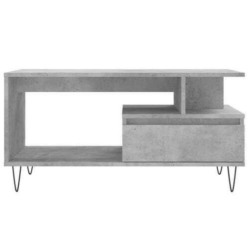 Sofabord 90x49x45 cm konstrueret træ betongrå