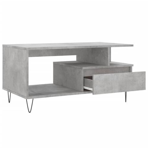 Sofabord 90x49x45 cm konstrueret træ betongrå