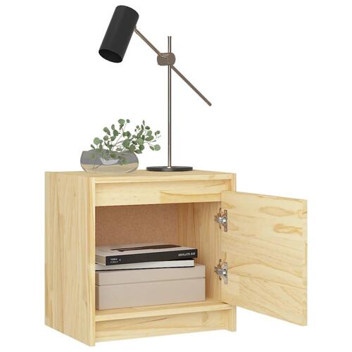 Sengeborde 2 stk. 40x30,5x40 cm massivt fyrretræ