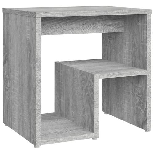 Sengeborde 2 stk. 40x30x40 cm konstrueret træ grå sonoma-eg