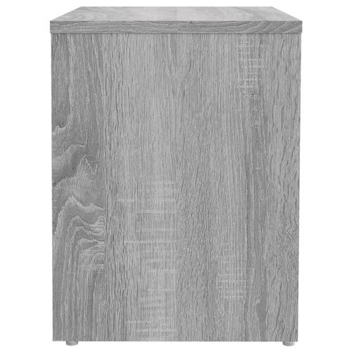 Sengeborde 2 stk. 40x30x40 cm konstrueret træ grå sonoma-eg