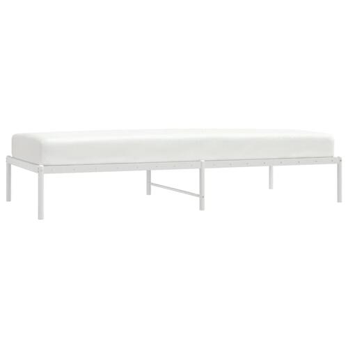 Sengeramme 90x200 cm metal hvid