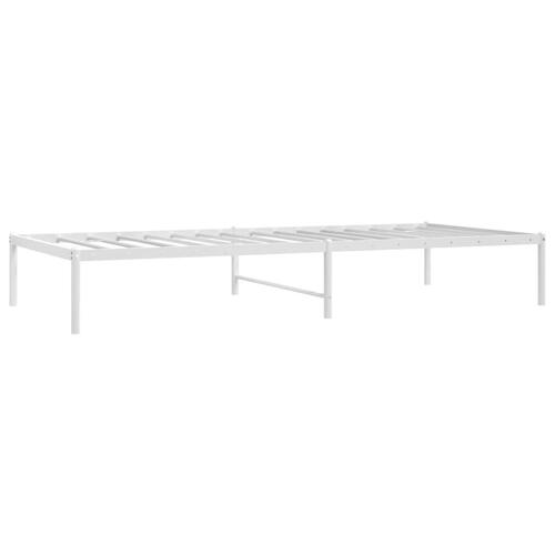 Sengeramme 90x200 cm metal hvid