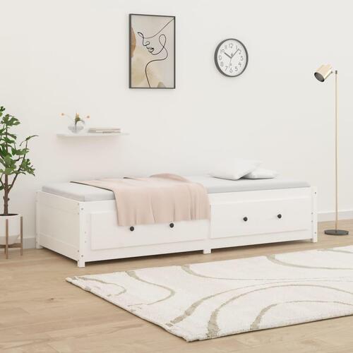 Daybed 90x200 cm massivt fyrretræ hvid