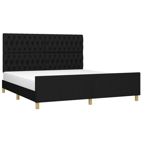 Sengeramme uden madras 180x200 cm stof sort