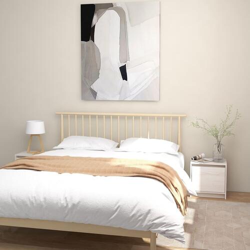 Sengeskabe 2 stk. 40x30,5x40 cm massivt fyrretræ hvid