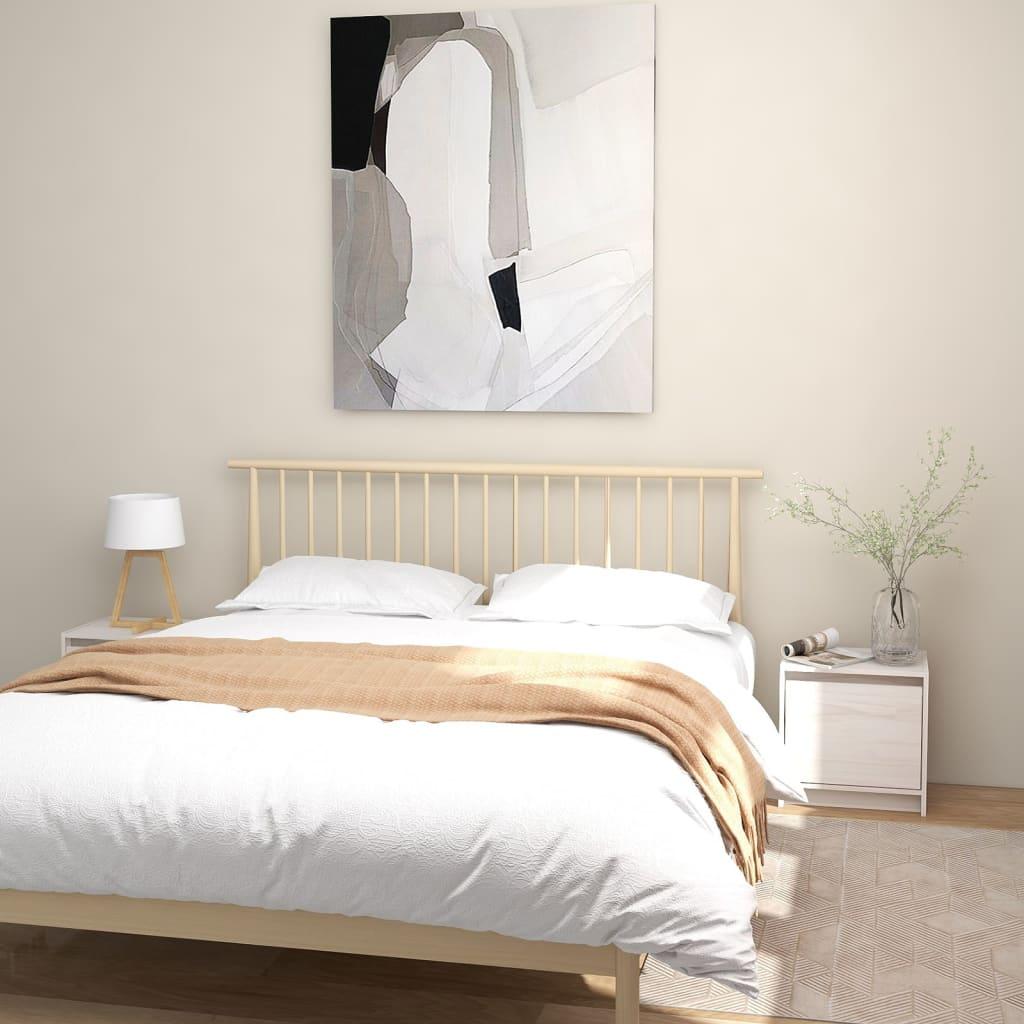 Sengeskabe 2 stk. 40x30,5x40 cm massivt fyrretræ hvid