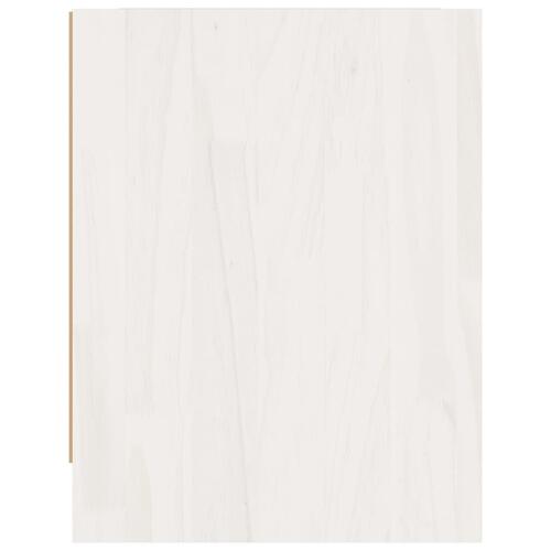 Sengeskabe 2 stk. 40x30,5x40 cm massivt fyrretræ hvid