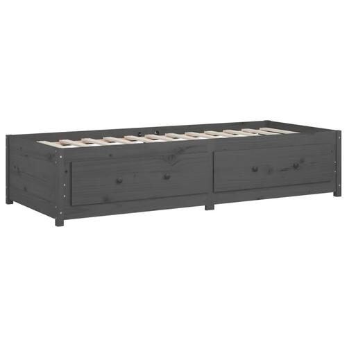 Daybed 90x200 cm massivt fyrretræ grå