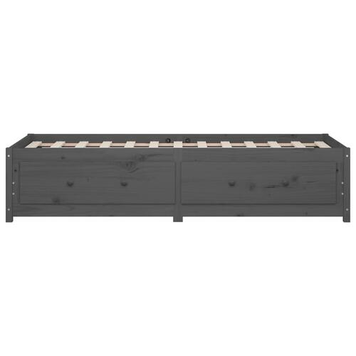 Daybed 90x200 cm massivt fyrretræ grå