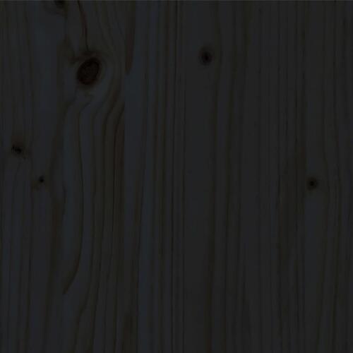 Sengeramme 150x200 cm King Size massivt fyrretræ sort