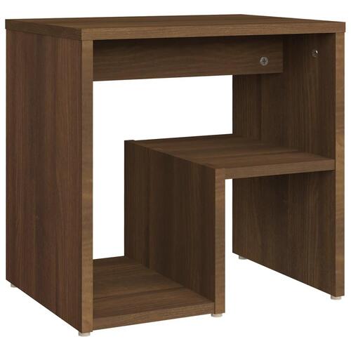 Sengeborde 2 stk. 40x30x40 cm konstrueret træ brun egetræ