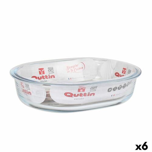 Ovn Fad Quttin Glas Oval 1,5 L 23,7 x 18,8 cm (6 enheder)