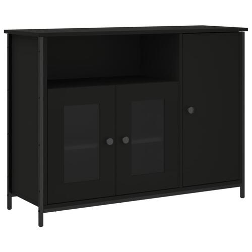 Skænk 100x35x75 cm konstrueret træ sort