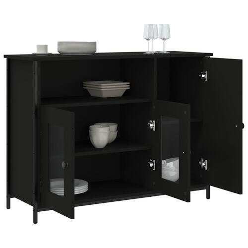 Skænk 100x35x75 cm konstrueret træ sort