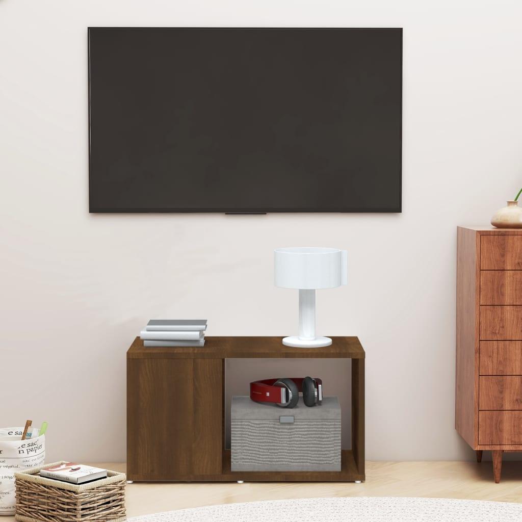 Tv-bord 60x24x32 cm konstrueret træ brun egetræsfarve